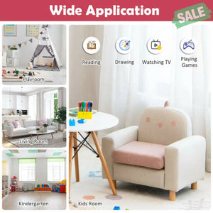 Kids Sofa with Armrest and Thick Cushion-Green Kids Chairs & Seating