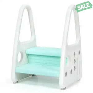 Kids Step Stool Learning Helper with Armrest for Kitchen Toilet Potty Training-Pink Pink Toddler & Kids Furniture