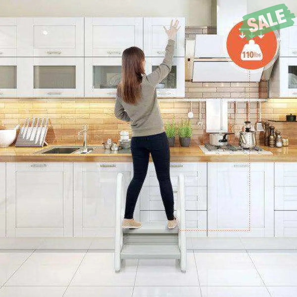 Kids Step Stool Learning Helper with Armrest for Kitchen Toilet Potty Training-Pink Pink Toddler & Kids Furniture