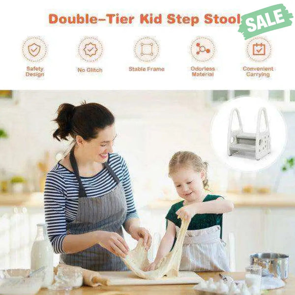 Kids Step Stool Learning Helper with Armrest for Kitchen Toilet Potty Training-Pink Pink Toddler & Kids Furniture