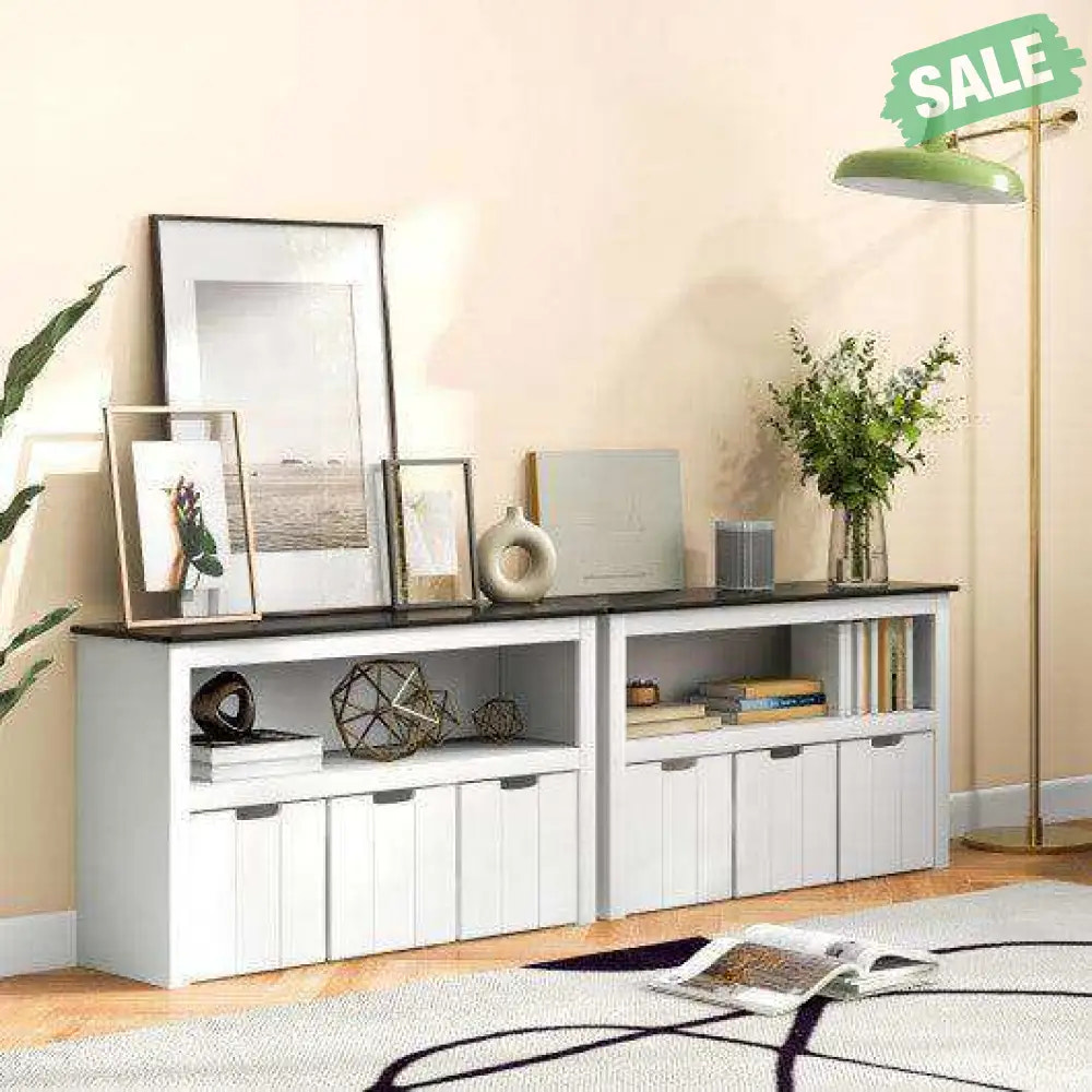 Kids Toy Storage Organizer with Blackboard Top-3-Drawer Kids Storage