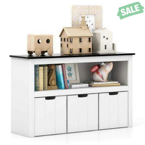 Kids Toy Storage Organizer with Blackboard Top-3-Drawer Kids Storage