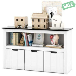 Kids Toy Storage Organizer with Blackboard Top-3-Drawer Kids Storage