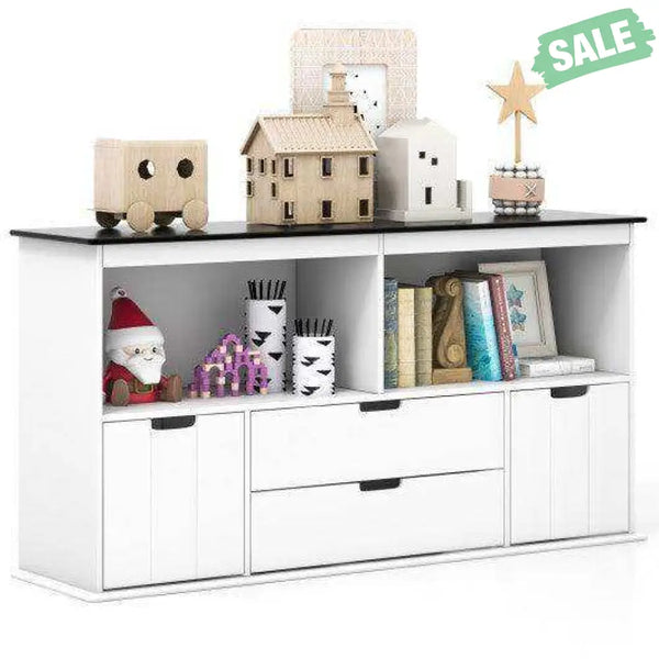 Kids Toy Storage Organizer with Blackboard Top-4-Drawer Kids Storage