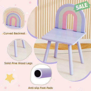 Kids Vanity Table and Chair Set with Cloud-shaped Mirror and Open Shelf-White White Kids Vanities