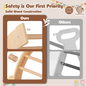 Kids Climbing Arch with Cushion Montessori Arch Climber/Rocker for Toddlers