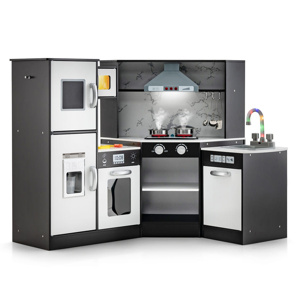Kids Corner Pretend Kitchen Playset with Separated Washing Basin