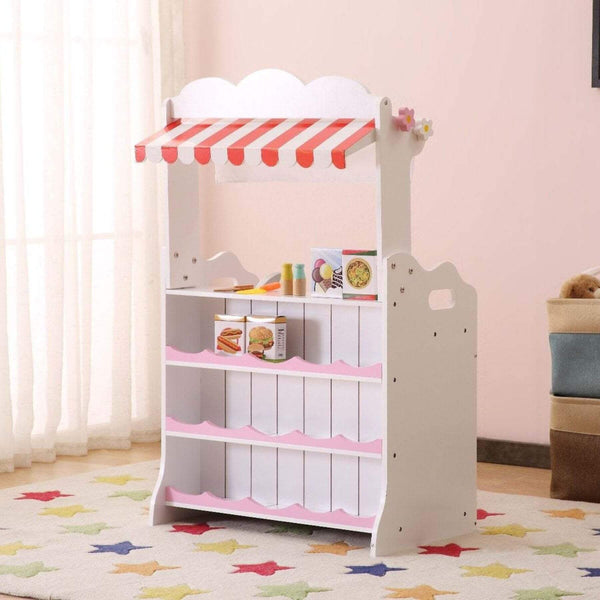 Kids Funnel 2 In 1 Pink Pretend Kitchen and Market Stall