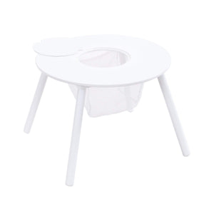 Civil HN Children's White Panel Table with 4 Chairs Set