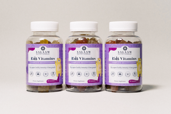 Halal Kids Gummy Multivitamins with Vitamins A, C, E & Zinc - 90 Count | Salaam Nutritionals