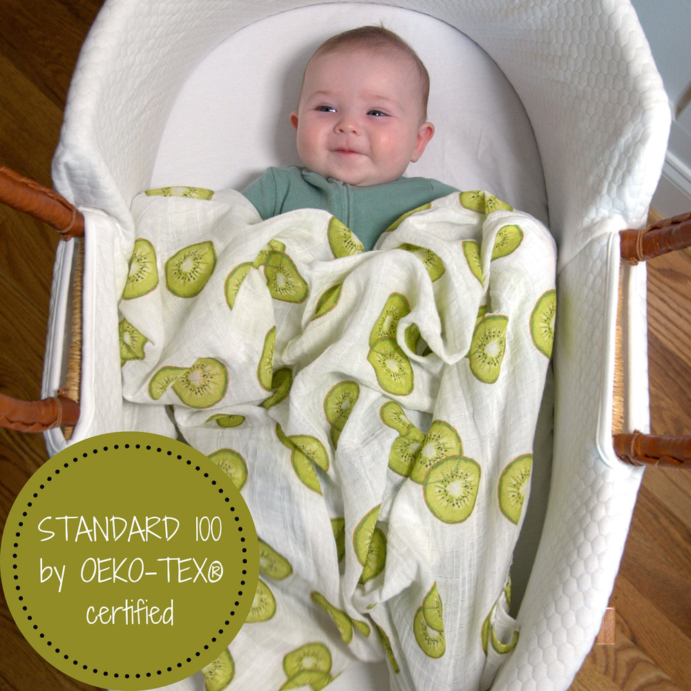 Kiwi To My Heart Baby Muslin Swaddle Blanket - MOOGCO Baby