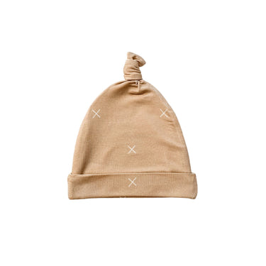 Beige X Bamboo Knot Hat | Newborn Baby Hat