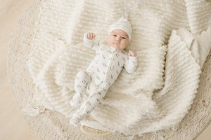 Soft Knot Hat Newborn Baby - Green Leaves