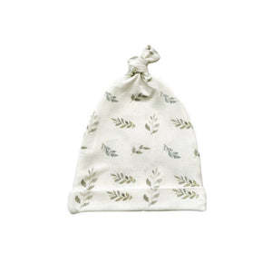 Soft Knot Hat Newborn Baby - Green Leaves