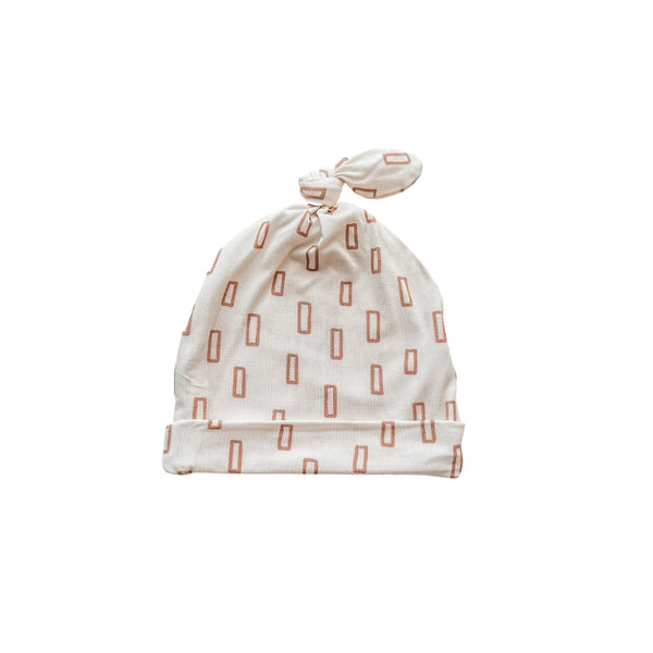 Neutral Rectangle Bamboo Knot Hat | Newborn Baby Hat