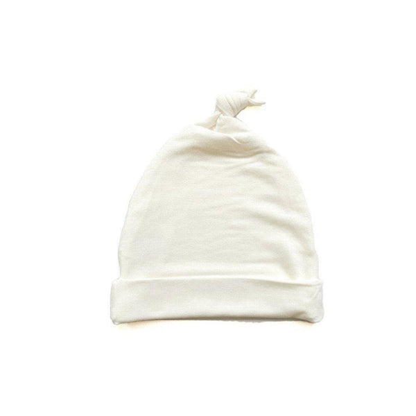Baby Bamboo Knot Hat - White