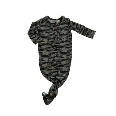 Bamboo Knotted Baby Gown - Camo