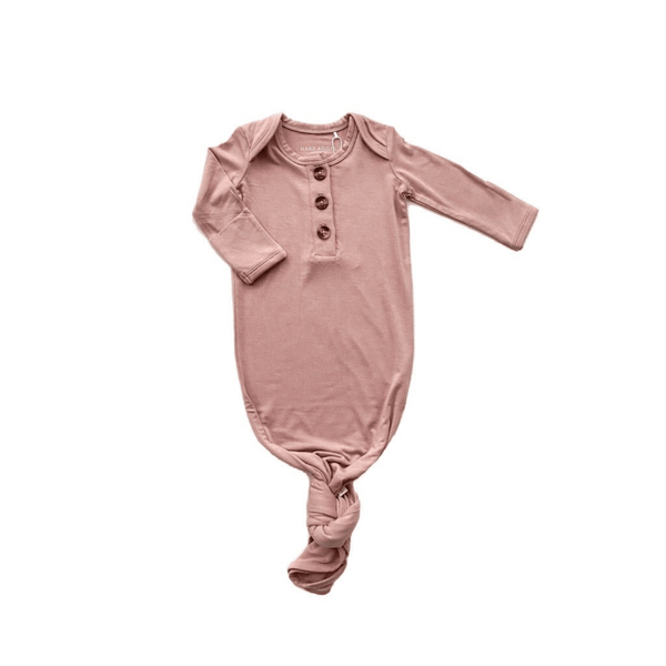 Dusty Pink Bamboo Knotted Baby Gown