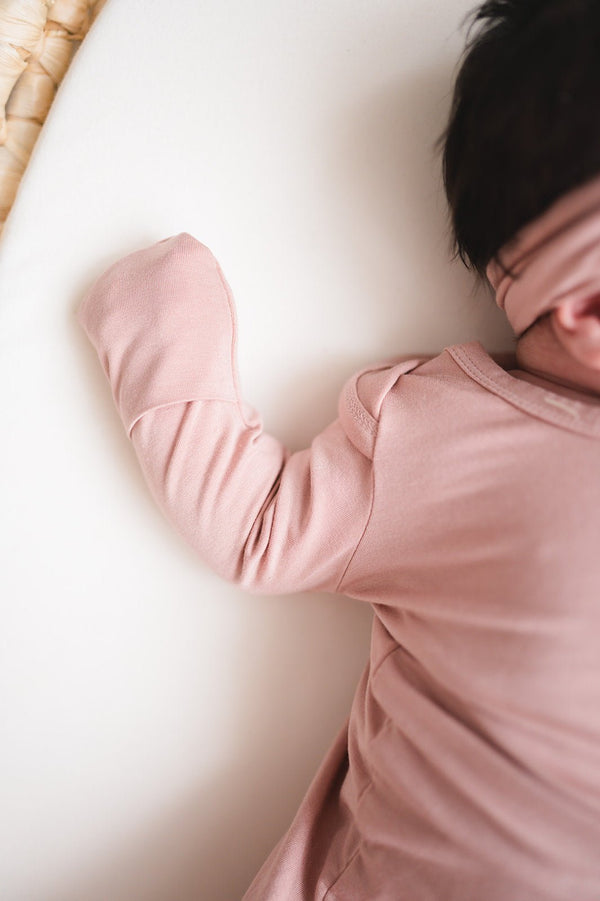 Dusty Pink Bamboo Knotted Baby Gown