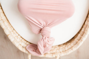 Dusty Pink Bamboo Knotted Baby Gown