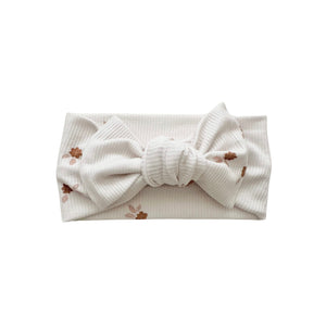 Fleur Ribbed Knotted Baby Gown