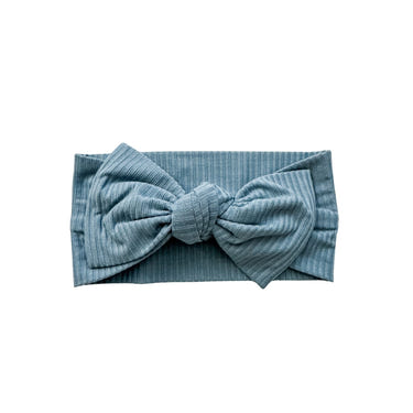 Knotted Headband - Arona Blue Ribbed