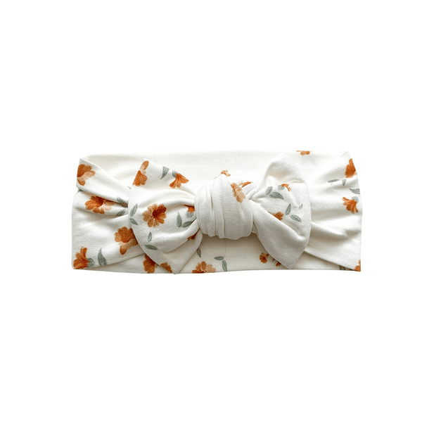 Knotted Headband - Caramel Floral