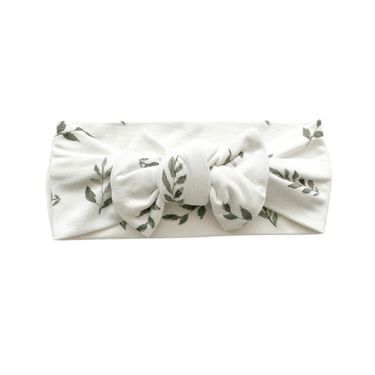Knotted Headband - Green Leaves