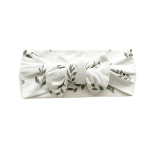 Knotted Headband - Green Leaves