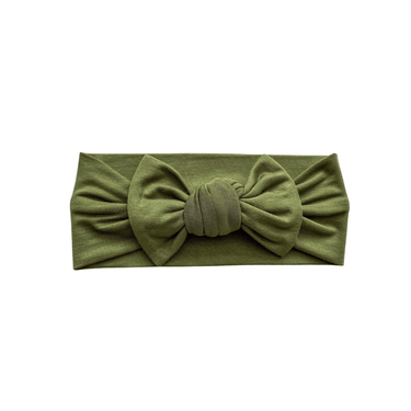 Olive Green Knotted Baby Headband