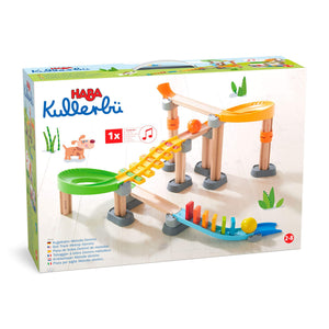 Kullerbu Melody Dominoes Set at angle 8, colorful baby toy for fun and learning.