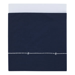 Goodnight Sleep Tight White and Blue Koala, Sloth, Bear, Star, and Moon 4 Piece Nursery Crib Bedding Set - Comforter, 100% Cotton Fitted Crib Sheet, Crib Skirt, and Storage