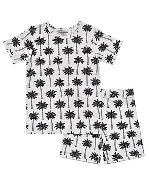 Bamboo Shorts Set | Palm Style White