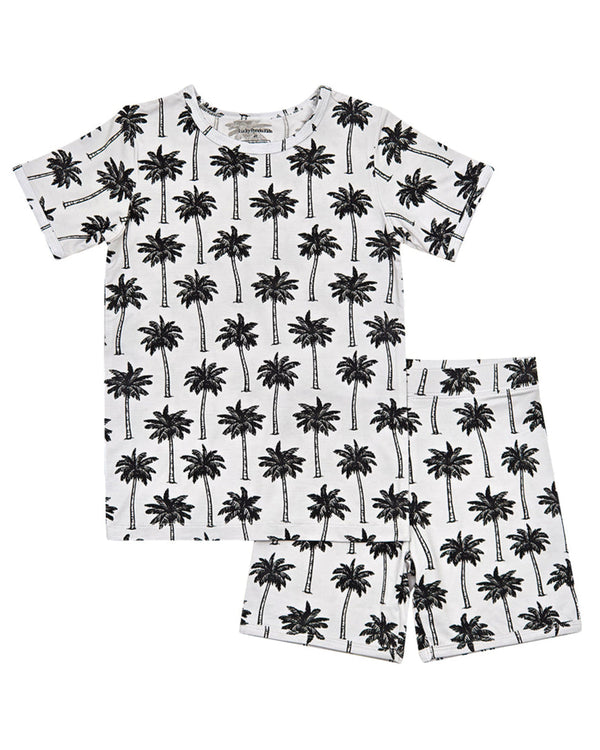 Bamboo Shorts Set | Palm Style White