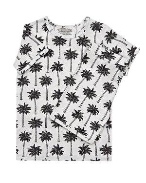 Bamboo Shorts Set | Palm Style White