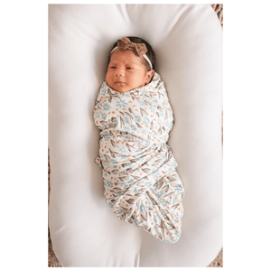 La La Floral Bamboo Baby Swaddle Blanket – Stretch Newborn Swaddle