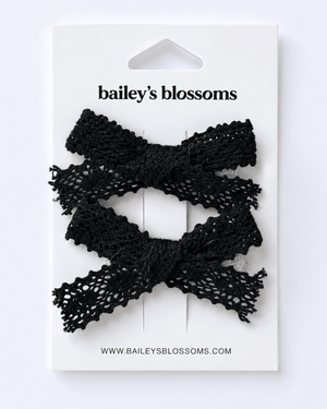 Lace Piggie Sets - Black