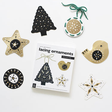 "Festive Fun Lacing Ornaments for kids - Christmas crafting activity for holiday creativity and fun."
