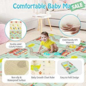 Large Baby Playpen with Mat and Ocean Balls-Dark gray Dark Gray Baby Playpen & Playards