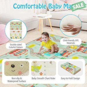 Large Baby Playpen with Mat and Ocean Balls-Dark gray Dark Gray Baby Playpen & Playards