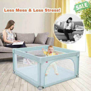 Large Safety Play Center Yard with 50 Balls for Baby Infant-Blue Blue Baby Playpen & Playards