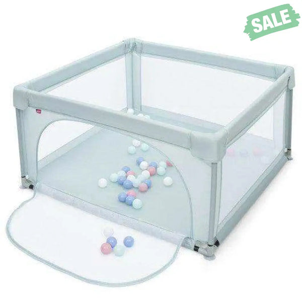 Large Safety Play Center Yard with 50 Balls for Baby Infant-Blue Blue Baby Playpen & Playards