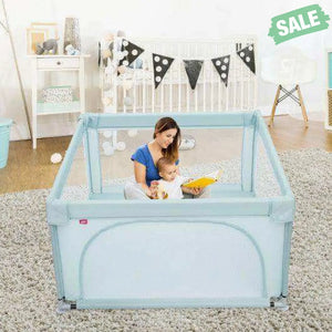 Large Safety Play Center Yard with 50 Balls for Baby Infant-Blue Blue Baby Playpen & Playards