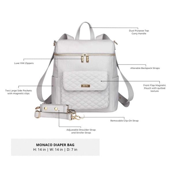 Signature Diaper Bag Stone Grey
