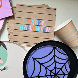 Large Striped Halloween Paper Napkins (16pcs)