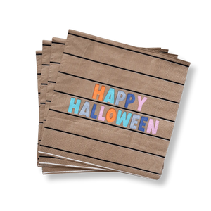Large Striped Halloween Paper Napkins (16pcs)