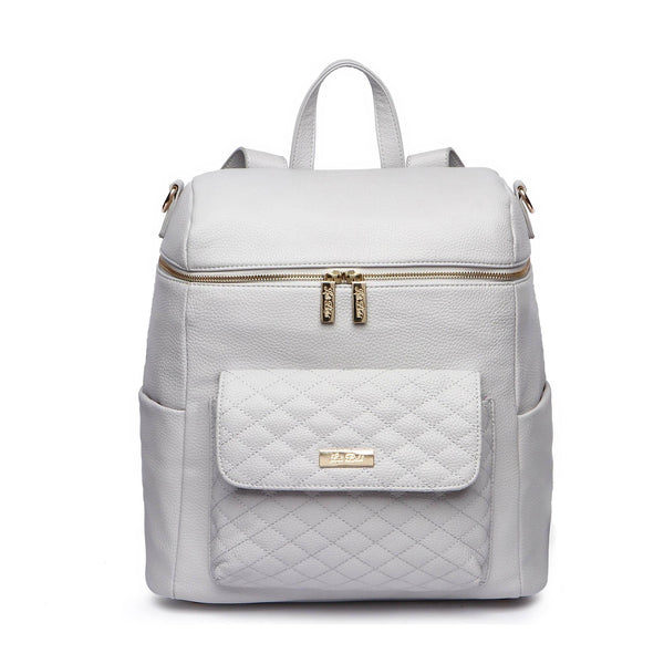 Signature Diaper Bag in Stone Grey - stylish and functional baby accessory for on-the-go parents.