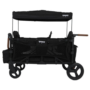 Keenz XC6 EVO stroller wagon at angle 5, showcasing six-passenger comfort and stylish design for family outings.