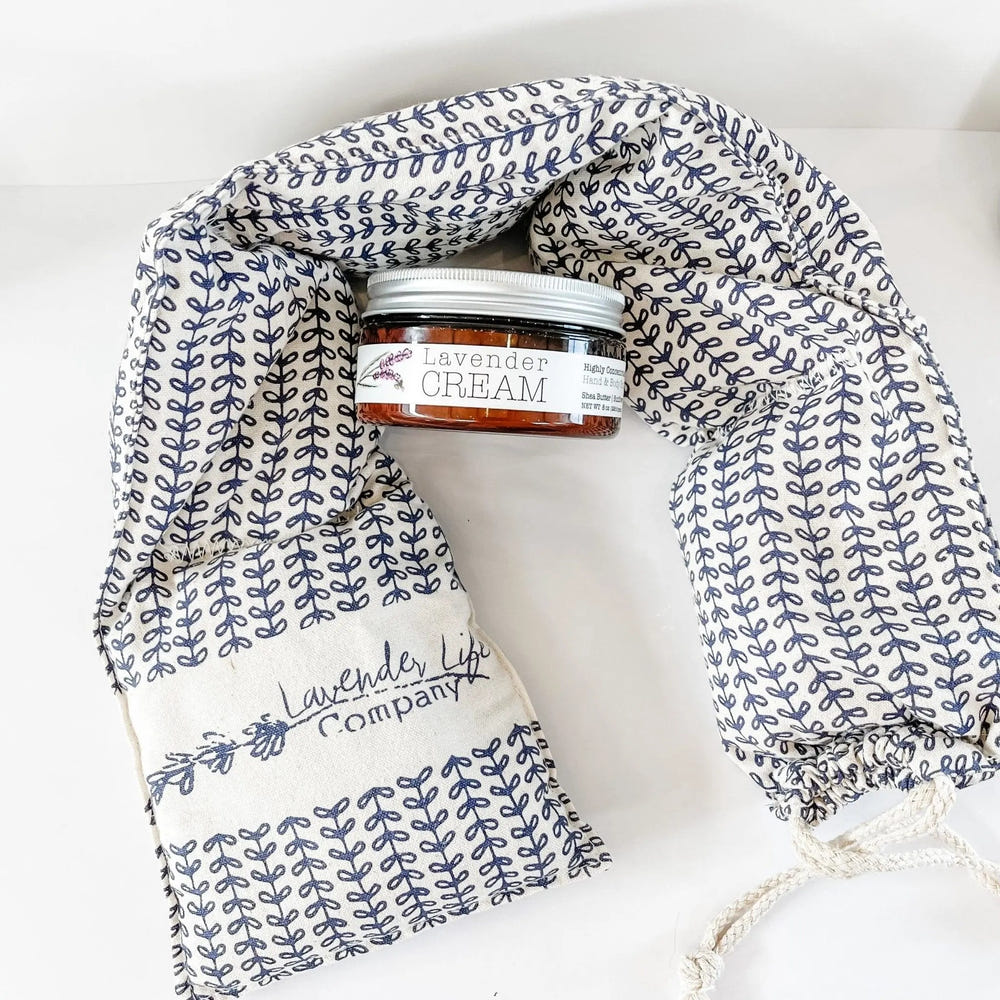 Lavender Neck Wrap & Lotion Relax Gift Set - Soothing bundle for babies and parents.