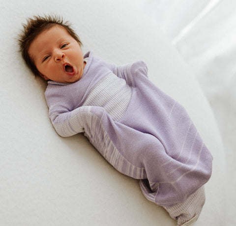 Lavender Swaddle Sleep Sack for babies, soft and cozy, perfect for peaceful sleep and comfort.